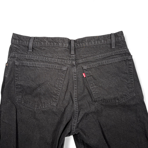 Vintage Levis 550 Jeans Mens 36x32 Black Denim Tapered Fit Canada 38x32 Tag 90s - Picture 7 of 10